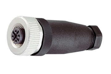 Gniazdo przewodowe Binder M12-A, 4,0–6,0 mm, nieekranowany, zacisk śrubowy, IP67, UL