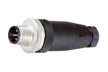 Złącze przewodowe Binder M12-A, 4,0–6,0 mm, nieekranowany, zacisk śrubowy, IP67, UL