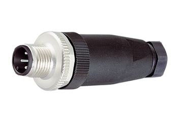 Złącze przewodowe Binder M12-A, 6,0–8,0 mm, nieekranowany, zacisk śrubowy, IP67, UL