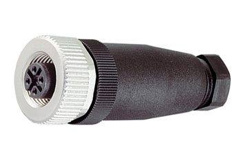 Gniazdo przewodowe Binder M12-A, 6,0–8,0 mm, nieekranowany, zacisk śrubowy, IP67, UL