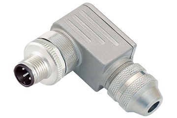 Złącze kątowe M12-A, 6,0–8,0 mm, z możliwością ekranowania, zacisk śrubowy, IP67, UL