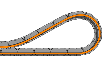 e-prowadnik prowadzi wąż hydrauliczny
