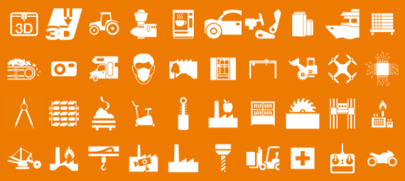 Symbole przemysłu igus