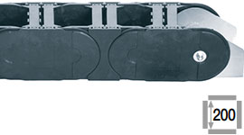 e-chain® z drążkami poprzecznymi w każdym ogniwie