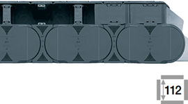 e-chain® z drążkami poprzecznymi w każdym ogniwie