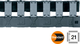 e-chain® z drążkami poprzecznymi w każdym ogniwie