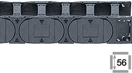 e-chain® z drążkami poprzecznymi w każdym ogniwie