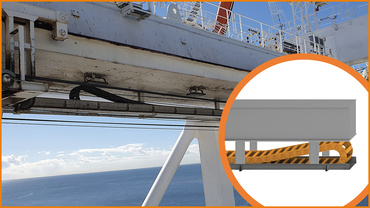 Montaż prowadnika kablowego pod dźwigarem suwnicy