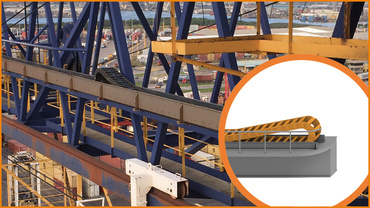 Montaż prowadnika kablowego na dźwigarze suwnicy