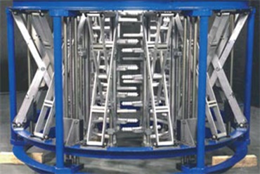 Kosz kalibracyjny w linii rozdmuchiwanej folii