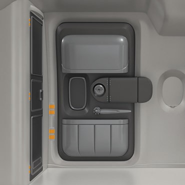 Wnętrze samolotu: łożyska ślizgowe iglidur w drzwiach kabin