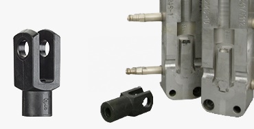 Injection mould made of aluminium with component