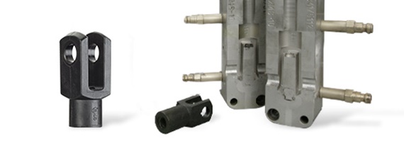 Forma wtryskowa z aluminium z produkowaną częścią wewnątrz