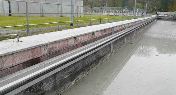 System basic flizz w osadniku wstępnym ma długość 58 metrów