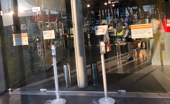 Stanowisko dezynfekcji rąk