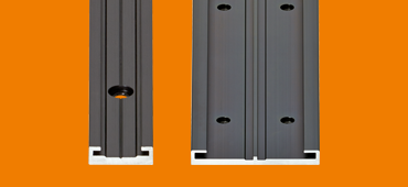 Czarna anodowana, niskoprofilowa prowadnica drylin® N