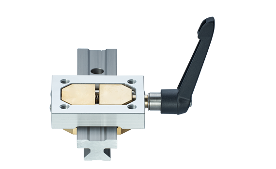 Element zaciskowy drylin® T i zacisk ręczny do liniowej prowadnicy szynowej