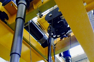 e-spool w żurawiu pomostowym